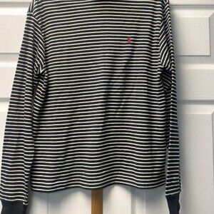 Women's Striped Turtleneck Top - Sz L